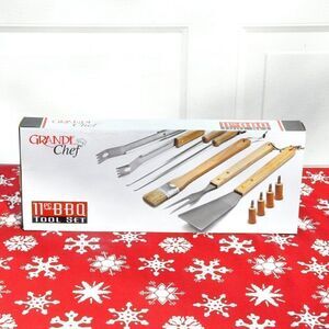 Grande Chef 11 pc BBQ Tool Set in Polyester Carrying Case New